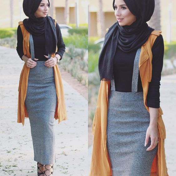 ازاي تلبسي ال pencil skirt مع الحجاب 25