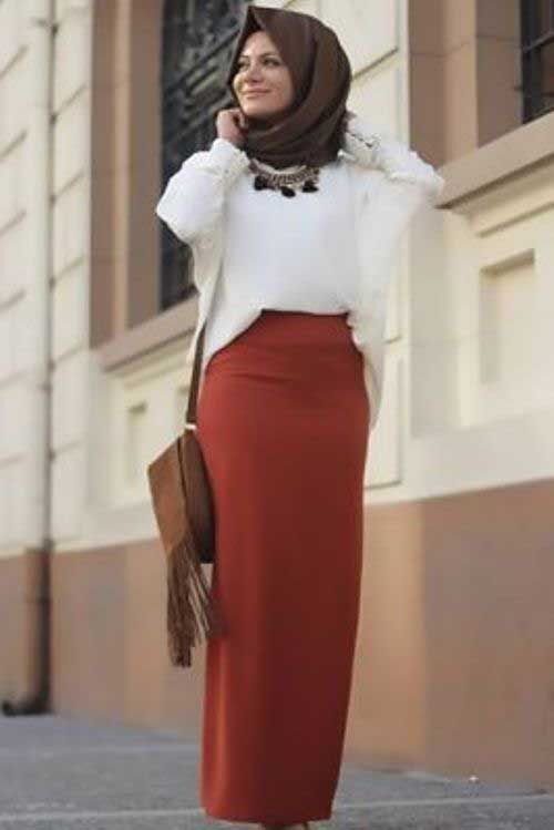 ازاي تلبسي ال pencil skirt مع الحجاب 29