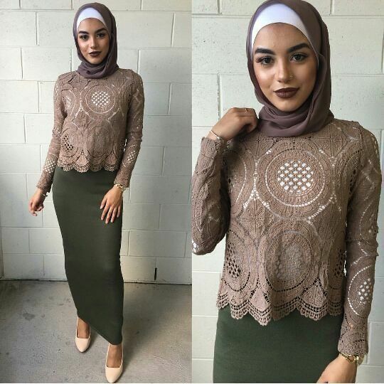 ازاي تلبسي ال pencil skirt مع الحجاب 32