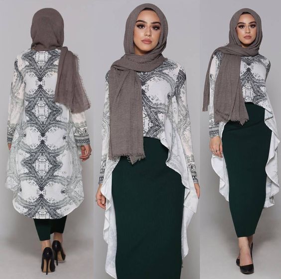 ازاي تلبسي ال pencil skirt مع الحجاب 33