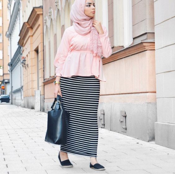 ازاي تلبسي ال pencil skirt مع الحجاب 38