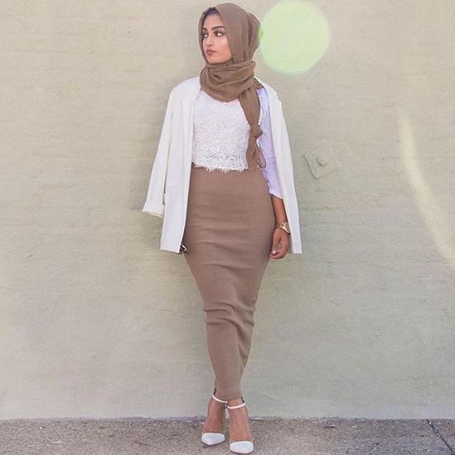 ازاي تلبسي ال pencil skirt مع الحجاب 41