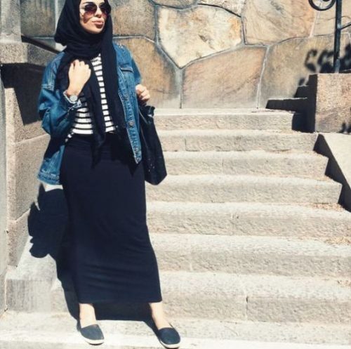 ازاي تلبسي ال pencil skirt مع الحجاب 5