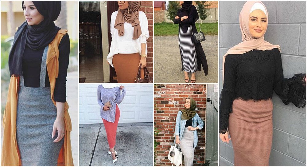 افكار ازاي تلبسي ال Pencil Skirt مع الحجاب