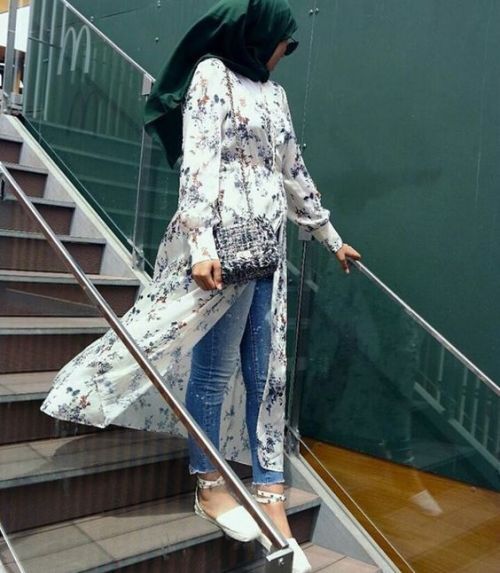 الكيمونو الشيفون مع الحجاب 4