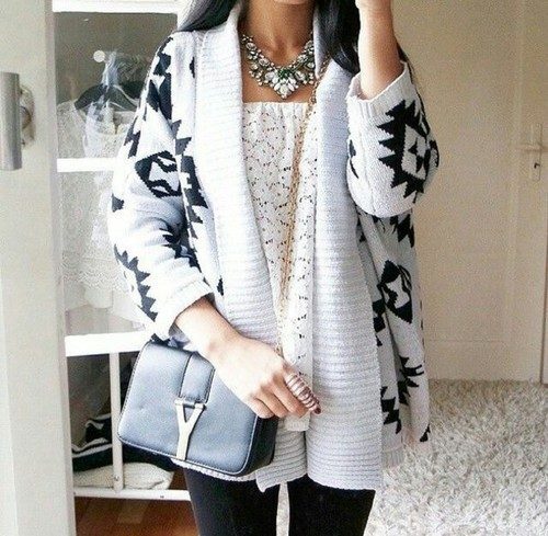 aztec cardigan outfit