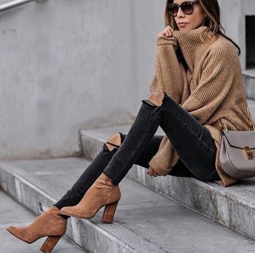 beige chunky sweater