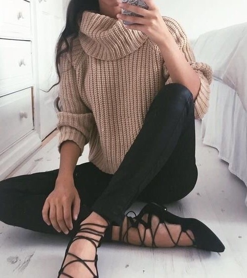 beige knit cardigan