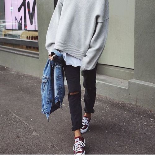 grey oversized cardigan