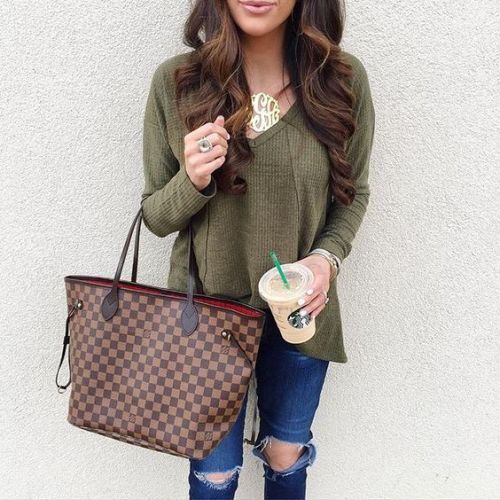 olive sweater with scarf