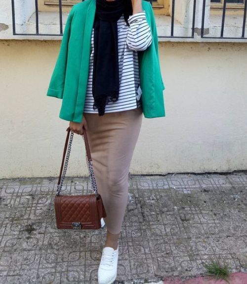 pencil skirt with hijab outfit