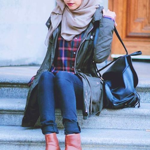 olive sweater hijab