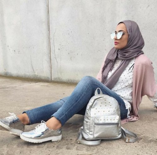 pink hijab outfit