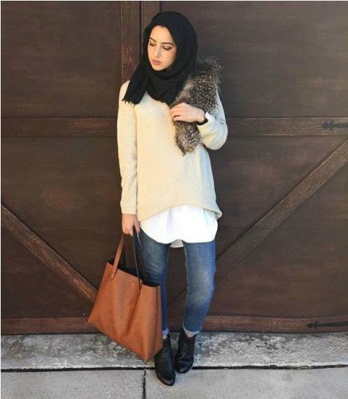 sweatshirt with hijab look