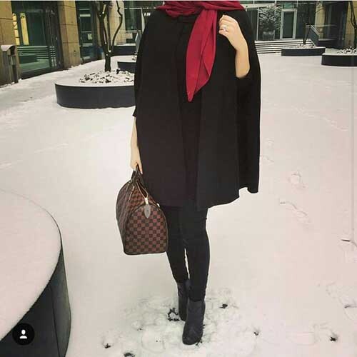 ازاي تلبسي البونشو مع الحجاب 16