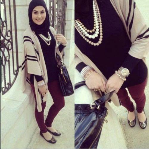 ازاي تلبسي البونشو مع الحجاب 3