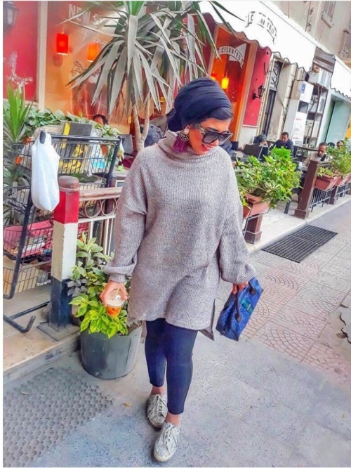 افكار ستريت ستايل شتوي للمحجبات 10