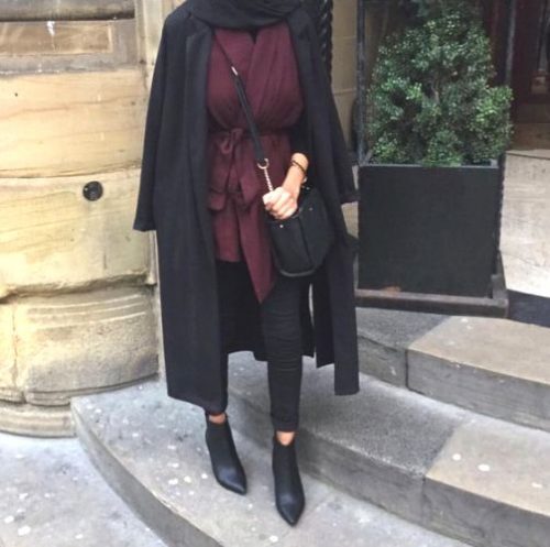 افكار ستريت ستايل شتوي للمحجبات 15