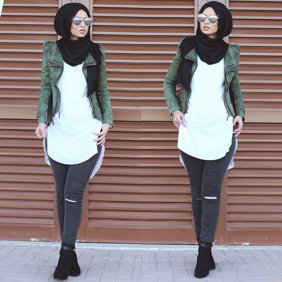 افكار ستريت ستايل شتوي للمحجبات 19