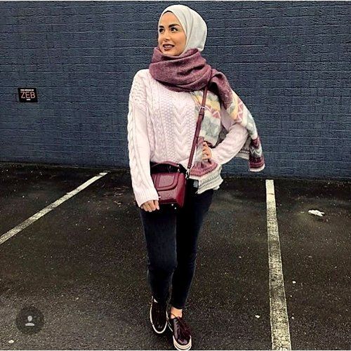 افكار ستريت ستايل شتوي للمحجبات 28