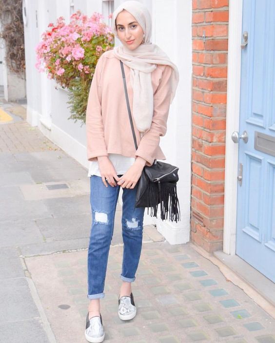 افكار ستريت ستايل شتوي للمحجبات 30