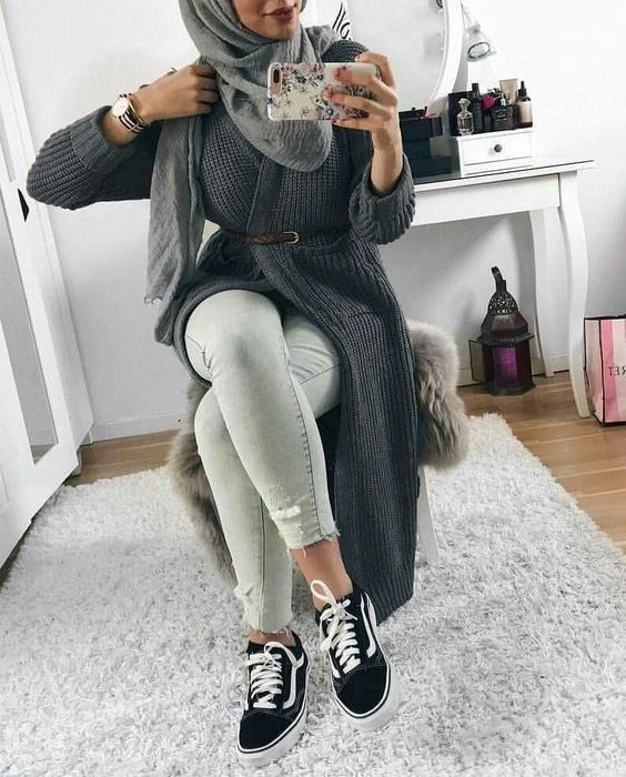افكار ستريت ستايل شتوي للمحجبات 36