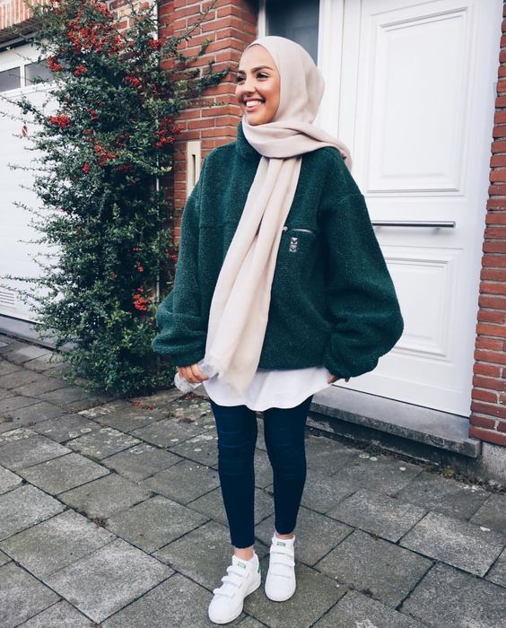 افكار ستريت ستايل شتوي للمحجبات 40