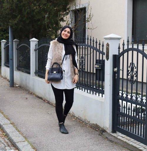 افكار ستريت ستايل شتوي للمحجبات 9