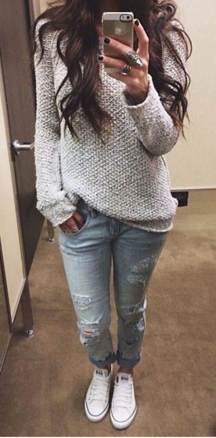 افكار jeans outfits 18