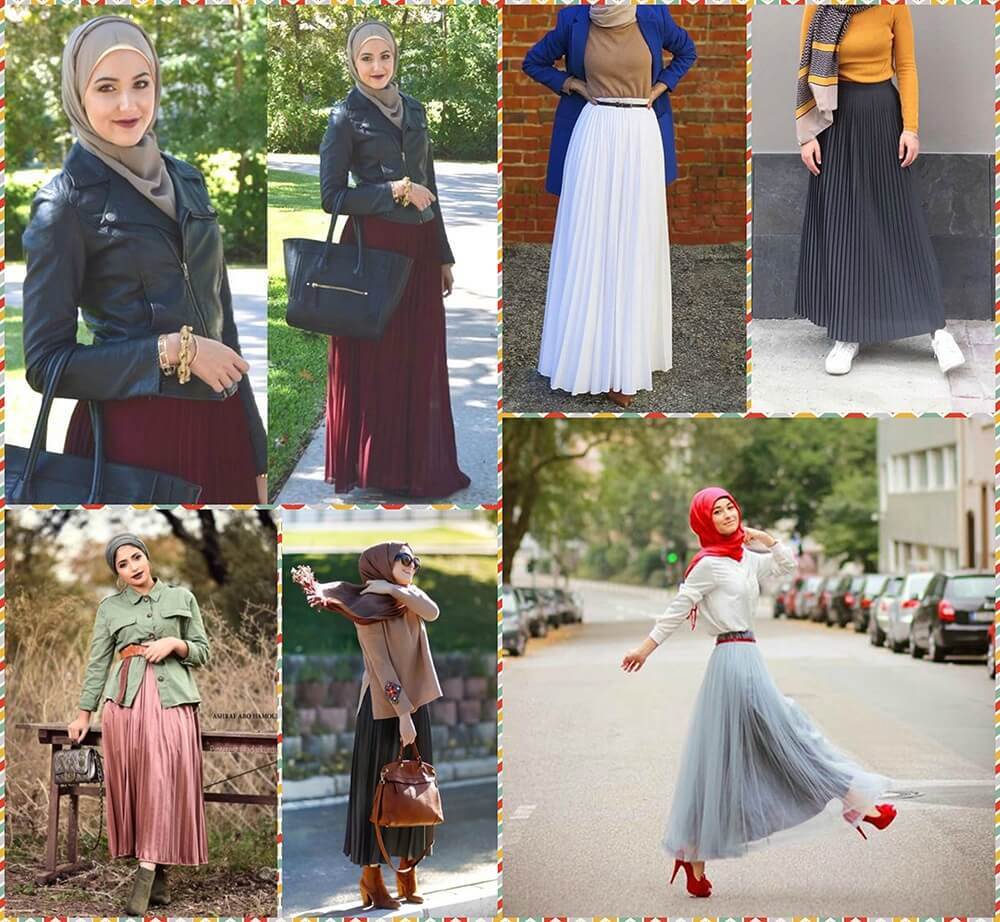 Pleated maxi skirt