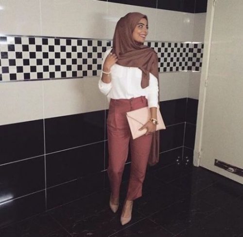 dressy pants مع الحجاب 10