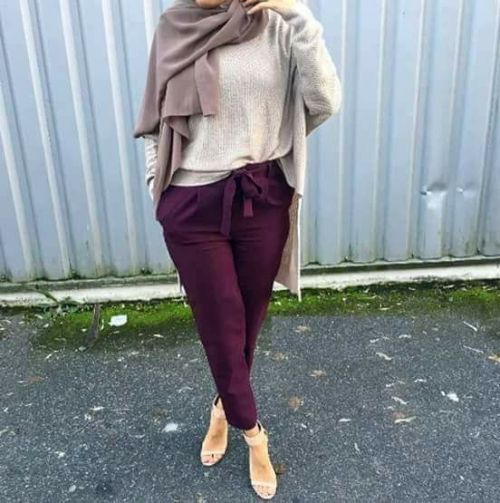 dressy pants مع الحجاب 12
