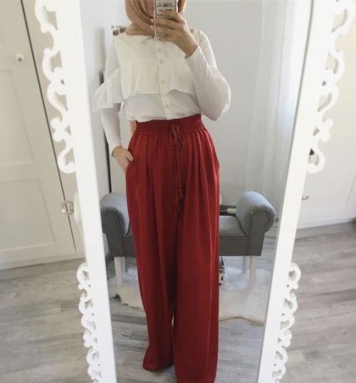 dressy pants مع الحجاب 16