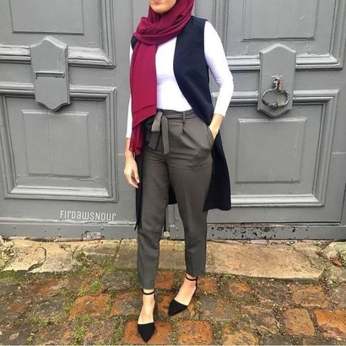 dressy pants مع الحجاب 3