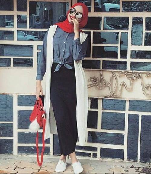 ستايلات كاجوال وسبورتي للمحجبات 12