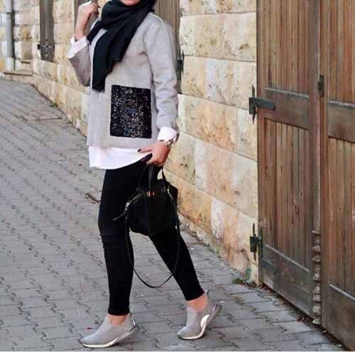 ستايلات كاجوال وسبورتي للمحجبات 40