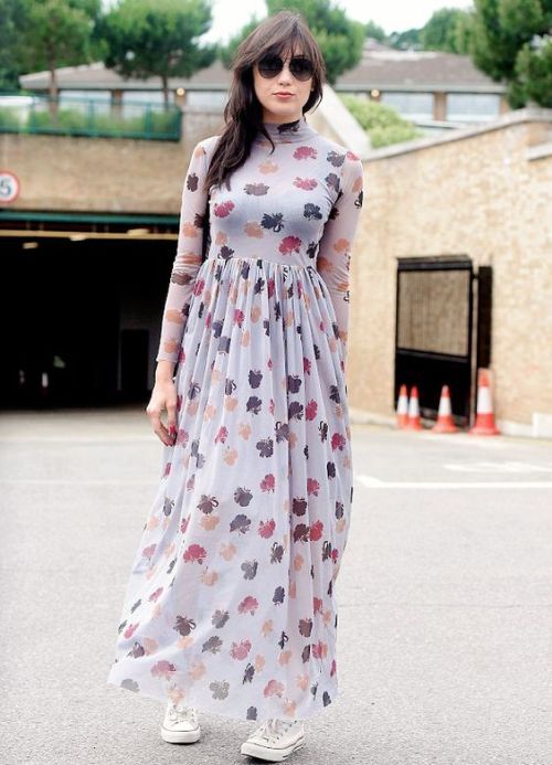 maxi printed dress