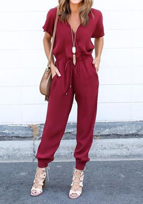 red jumpsuit outfit