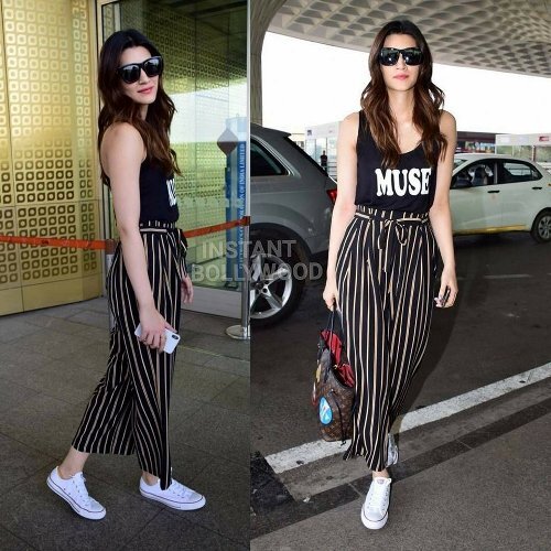 striped pants outfit