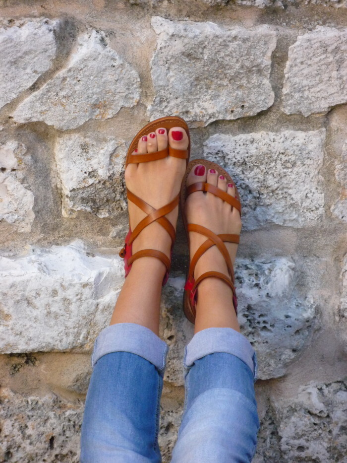 leather sandals