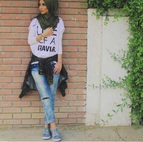 افكار street style للمحجبات لموسم الصيف 15
