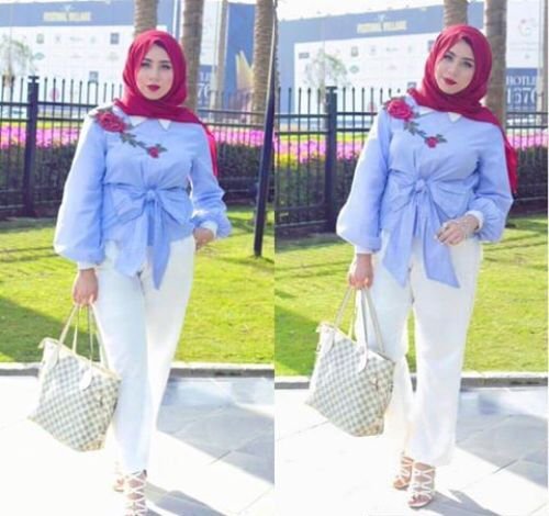 افكار street style للمحجبات لموسم الصيف 43