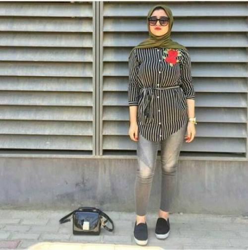 افكار street style للمحجبات لموسم الصيف 7