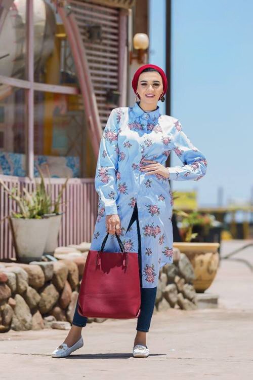 ستايلات محجبات للصيف 65
