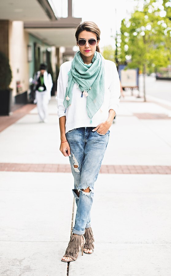 افكار للبس ال fringe sandals 18