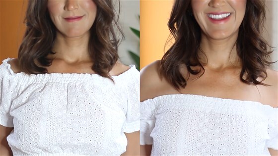 خدعة تحافظي بيها على شكل التوب ال Off shoulder 4