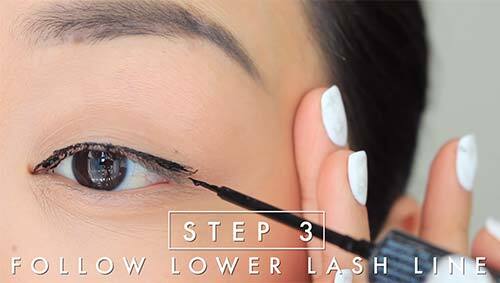طريقة رسم الايلاينر السائل للمبتدئين 5