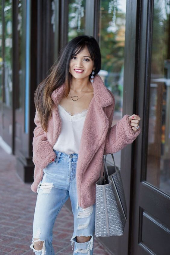 افكار ستايلات لتنسيق ال teddy bear coat 36