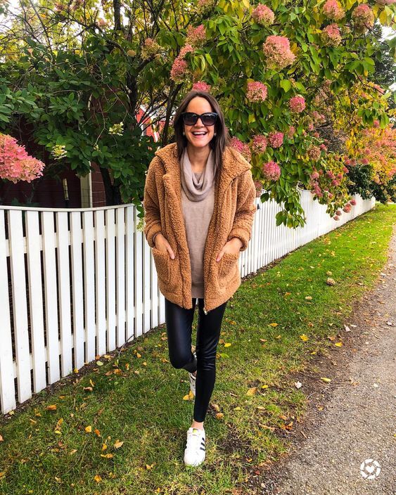 افكار ستايلات لتنسيق ال teddy bear coat 37