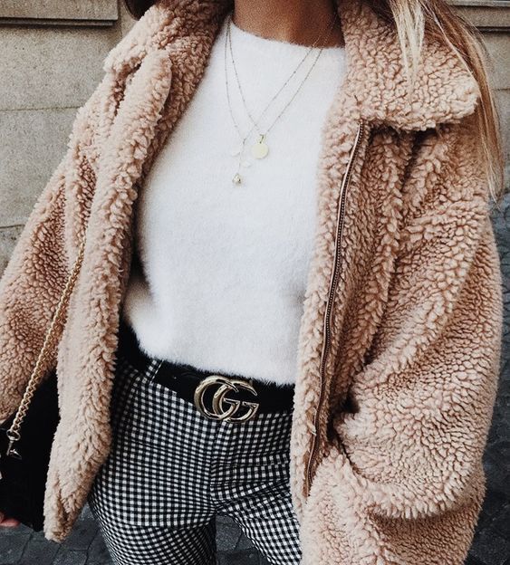 افكار ستايلات لتنسيق ال teddy bear coat 7